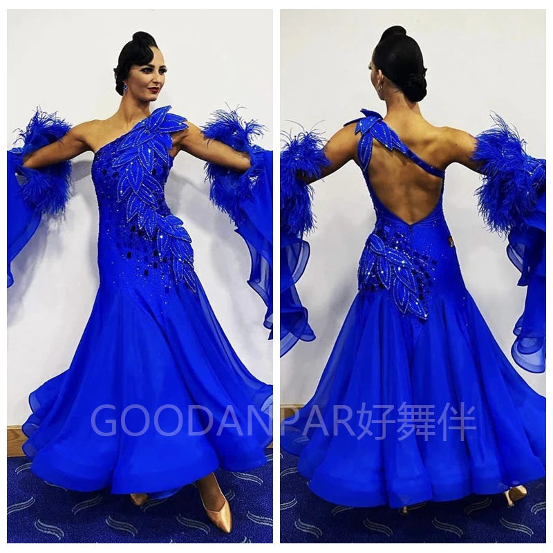 ballroom dance dress Costume Modern Competition Waltz Tango Ballroom Dance Dress Standard Girls Women  dance dress