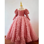 Load image into Gallery viewer, Children's Dress for Kids Girls Pink Beautiful Shiny Host Birthday Banquet Princess Dresses Rose Clothes Girls Piano Performance