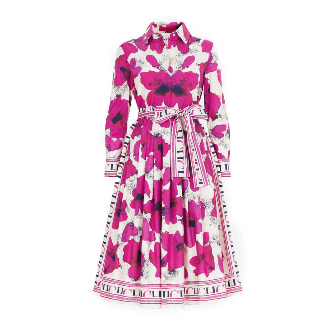 Women Dresses Party Dresses Retro Shirt Dress Long Sleeved Belt Single Row Buckle Layered Skirt Hem Design Casual Dresses