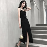 Load image into Gallery viewer, Women's summer dress 2025 new black camisole dress little black dress sexy long dress Audrey Hepburn style inner base