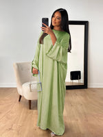 Load image into Gallery viewer, Eid Women Dress Muslim Abaya Dubai Vestidos Party Caftan Rhinestones Jalabiya Ramadan Long Dresses Abayas Arab Kaftan Robe