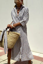 Load image into Gallery viewer, Women's Dress Summer Shirt Long Dress Women Vestido Longo Roupas Femininas Print Dresses