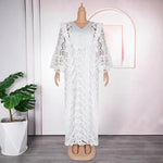 Load image into Gallery viewer, Elegant African Dresses for Women Muslim Fashion Boubou Abayas Robe Dashiki Ankara Lace Outfits Evening Gown Kaftan Maxi Dress
