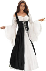 Load image into Gallery viewer, Women Medieval Dress Ren Faire Costume Renaissance Outfit  Dress Halloween Costume for Women