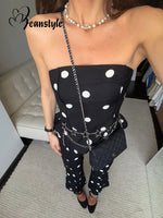 Load image into Gallery viewer, Elegant Polka Dot Women's Jumpsuit Sleeveless Waist-closed Backless Tube Top Lady Long Romper 2026 Summer Fashion Female Rompers