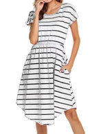 Load image into Gallery viewer, Maternity Dresses Fashion Striped Dress Summer Dress Loose Simple Sleeveless Dress Women's Clothing