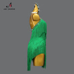 Load image into Gallery viewer, Women's Dress Latin Dance Costumes Girls Clothing Fringed Skirts Stage Ballroom Prom Suit Party Sports Female Samba Evening Wear