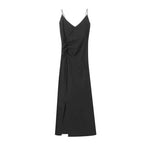 Load image into Gallery viewer, Women's summer dress 2025 new black camisole dress little black dress sexy long dress Audrey Hepburn style inner base