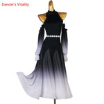 Load image into Gallery viewer, Modern Dance Dress Stand-Up Collar Mesh Sleeve Long Skirt Performance Clothing High-End Custom Child Woman Competition Clothes