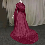 Load image into Gallery viewer, Women's medieval retro style wedding dress 8-color hooded waist dress cosplay
