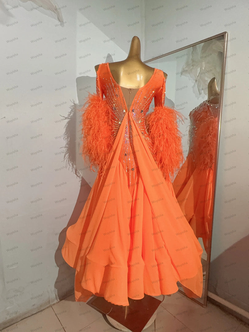Ballroom Dance Dress for Women, Modern Dance Dress, Ladies' Clothing, Waltz Dance Costume 2433