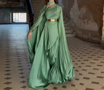 Load image into Gallery viewer, Elegant Party Dress for Women Temperament Fashion 2025 Fall Winter New Batwing Sleeve Shawl Split Vestidos Evening Long Dresses