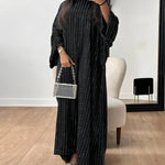 Load image into Gallery viewer, Eid Women Dress Muslim Abaya Dubai Vestidos Party Caftan Rhinestones Jalabiya Ramadan Long Dresses Abayas Arab Kaftan Robe