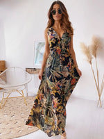 Load image into Gallery viewer, Women's Print Dress Fashion V-Neck Sleeveless High Waist Loose Dresses Robe Femme Casual Party Holiday Dresses For Women Summer