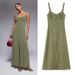 Load image into Gallery viewer, Women's Dress 2026 New Fashion Trend Summer Polka Dot Linen Blend Midi Dress