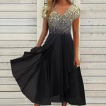 Load image into Gallery viewer, Women'S Dress Chiffon Elegant Lace Patchwork Dress Cut-Out Long Dress Bridesmaid Evening Dress   Vestidos 2025