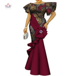 Load image into Gallery viewer, African Women's Dress Elegant Ladies Evening Gowns Ankara Long Robes Flower Dresses Vestidos Church Dresses for Women WY9498