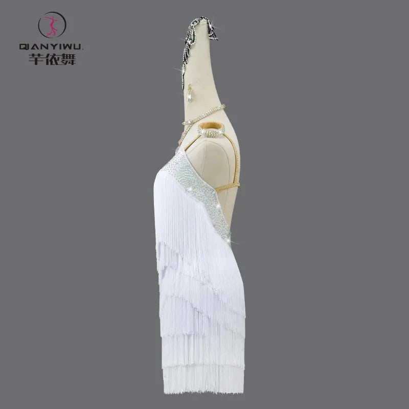 Female Dress Latin Dance Clothes Women Dancewear Fringe Stage Costume Competition 2026 Adult Sport Skirt Party Suit Samba Outfit