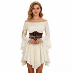 Load image into Gallery viewer, Women's Dress Vintage European-Style Off-The-Shoulder Bell-Sleeve Medieval Renaissance Court-Style Dresses Halloween Costume