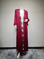 Load image into Gallery viewer, Women Muslim Dress Dubai Abaya Turkey Kaftan Kebaya Caftan Marocain Femme Robe Islam Clothing Kimono Cardigan Jalabiya Vestidos