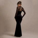Load image into Gallery viewer, DRESS FORU Elegant Sexy Evening Dress Jersey for Floor-Length Poretrait Prom Dress Bow Mermaid Vestidos De Fiesta Customized