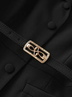 Load image into Gallery viewer, Dresses For Women 2024 Luxury Brand Autumn Long Dress Women's Turn-down Collar Sleeves Single Breasted Sashes Office Lady