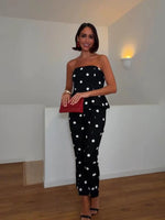 Load image into Gallery viewer, Elegant Polka Dot Women's Jumpsuit Sleeveless Waist-closed Backless Tube Top Lady Long Romper 2026 Summer Fashion Female Rompers