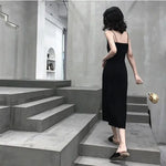 Load image into Gallery viewer, Women's summer dress 2025 new black camisole dress little black dress sexy long dress Audrey Hepburn style inner base