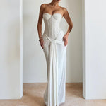 Load image into Gallery viewer, Women's Dress Fashion Backless Solid Slim Long Elegant Evening Dress Summer Ribbon Sequin Nightclub Sexy Cocktail Party Dresses
