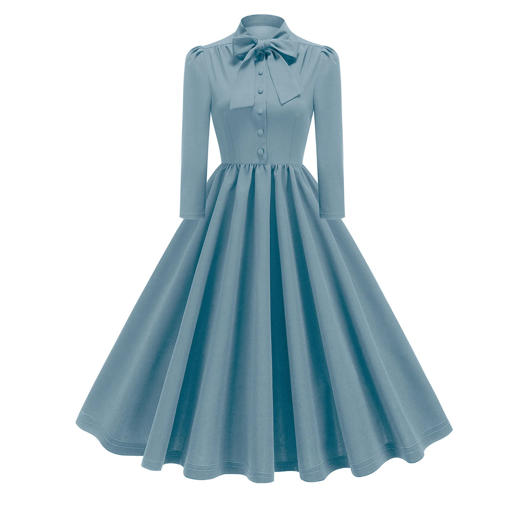 Women Vintage Medieval Ruffled Dress Retro Rockabilly Elegant Party 1950s Swing Dress Summer Short Sleeves Clothing