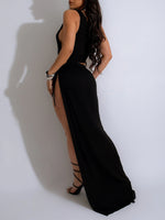 Load image into Gallery viewer, Women's sexy dress with exposed navel vest, high waist and hip hugging dress