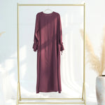 Load image into Gallery viewer, Ramadan Arabic Muslim Women Modest Dress 2025 Elegant Dubai Plain Abaya Islamic Church Clothing Fashion Loose Turkey Solid Robe