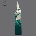 Load image into Gallery viewer, Women's Evening Dress Latin Dance Competition Costume American Clothes Sexy Stage Outfit Dancewear Suit Girls Party Sports Skirt