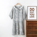 Load image into Gallery viewer, Nightwear Dresses for Women Spring and Summer Cute Sweet Fresh Style Fiber Casual Sleepwear Long Sleeved Night Gown