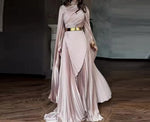 Load image into Gallery viewer, Elegant Party Dress for Women Temperament Fashion 2025 Fall Winter New Batwing Sleeve Shawl Split Vestidos Evening Long Dresses