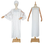 Load image into Gallery viewer, Elegant African Dresses for Women Muslim Fashion Boubou Abayas Robe Dashiki Ankara Lace Outfits Evening Gown Kaftan Maxi Dress