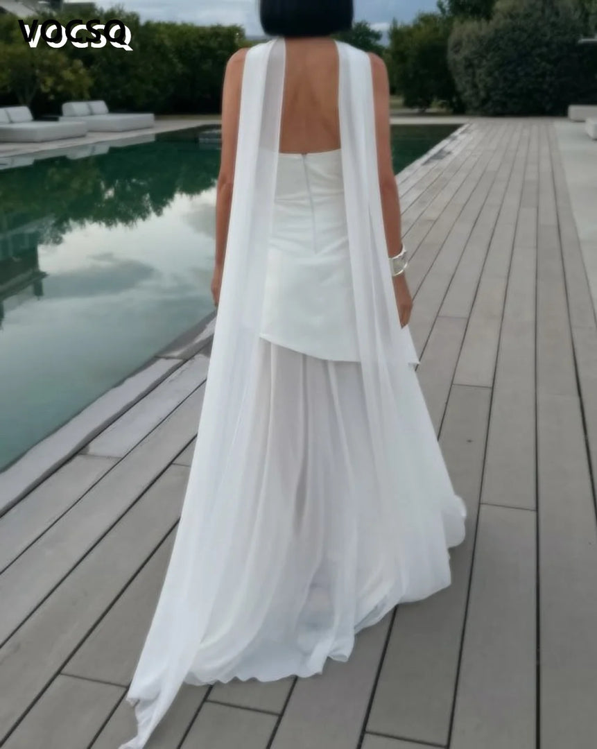 Elegant Prom Dress for Women A Line Sleeveless Slit Evening Dress Vestidos De Noche Vestidos De Fiestas Elegantes Mujer New