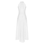Load image into Gallery viewer, Women Lyrical Dance Dress Modern Contemporary Dancewear Halter Strappy Back Rhinestones Split Dress for Performance Competition