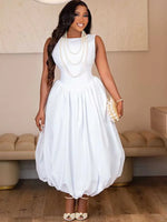 Load image into Gallery viewer, Sleeveless Dresses for Women High Waisted Summer Corset Long Dress Casual Fashion White Elegant Dress Wholesale Dropshipping