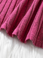 Load image into Gallery viewer, Women's bright pink knitted dress - slim design, warm and comfortable ribbed fabric, suitable for daily wear