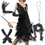Load image into Gallery viewer, Women's 1920s Costume Vintage Sequin Full Fringed Deco Inspired Flapper Cosplay Dress Roaring 20s Great Gatsby Dress Vestidos