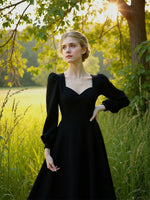 Load image into Gallery viewer, Women'S Dress Autumn Woman Long Sleeve Square Collar Elegant Beautiful Feminine Pretty Sweet Lovely Cute Fancy Exquisite Simple