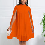 Load image into Gallery viewer, Chiffon Dress for Women Elegant 2024 New Round Neck Batwing Sleeve Loose Knee Length Luxury African Birthday Party Dinner Dress