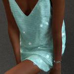 Load image into Gallery viewer, Women's Sexy Sequin Backless Short Dress High Waist Sleeveless Bodycon Mini Dresses 2026 Beach Vacation Party Club Outfits