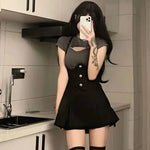 Load image into Gallery viewer, Sexy Dresses for Women Black Bodycon Hollow Corset Coquette Prom Evening Party Tight Woman Long Sleeve Dress Fashion Summer 2025