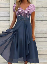 Load image into Gallery viewer, Women'S Dress Chiffon Elegant Lace Patchwork Dress Cut-Out Long Dress Bridesmaid Evening Dress   Vestidos 2025