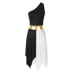 Load image into Gallery viewer, Women Ladies Lyrical Praise Dance Dress Performance Costume Modern Contemporary Celebration of Spirit Dancewear Split Long Dress