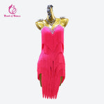 Load image into Gallery viewer, Women's Evening Dress Latin Dance Costume Party Competition Adult Prom Girls Stage Fringed Outfits Sport Suit practice Dancewear