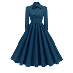 Load image into Gallery viewer, Women Vintage Medieval Ruffled Dress Retro Rockabilly Elegant Party 1950s Swing Dress Summer Short Sleeves Clothing