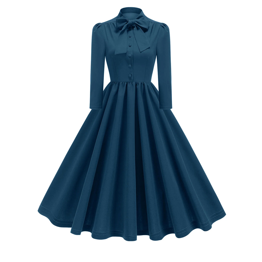 Women Vintage Medieval Ruffled Dress Retro Rockabilly Elegant Party 1950s Swing Dress Summer Short Sleeves Clothing